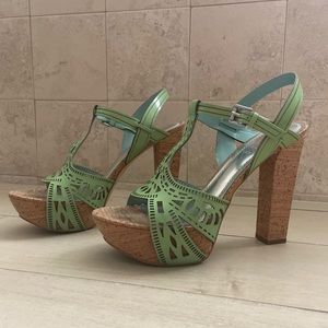 Sage green Guess heels